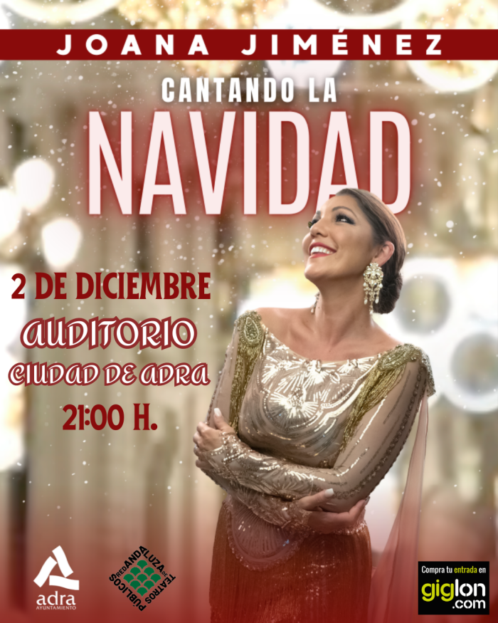 Joana Jiménez llega este sábado al Auditorio Ciudad de Adra