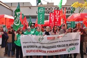 CSIF se moviliza por el cumplimiento del acuerdo de mejoras salariales para el personal de la UAL