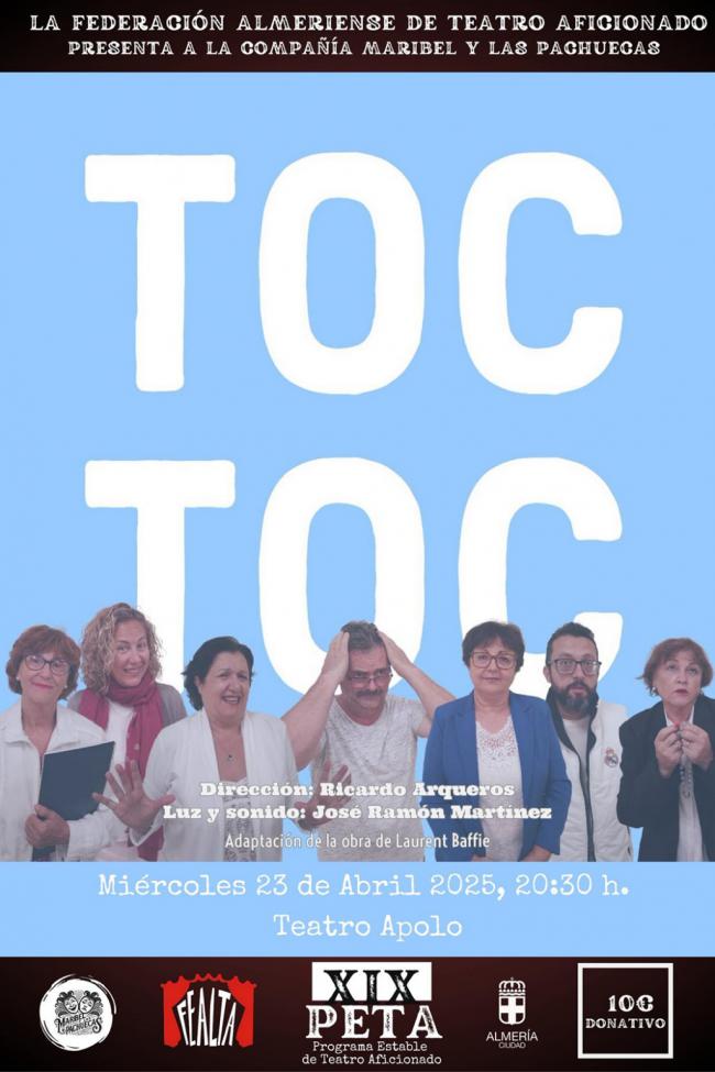 La divertida comedia ‘Toc Toc’ será la cita mensual con el PETA