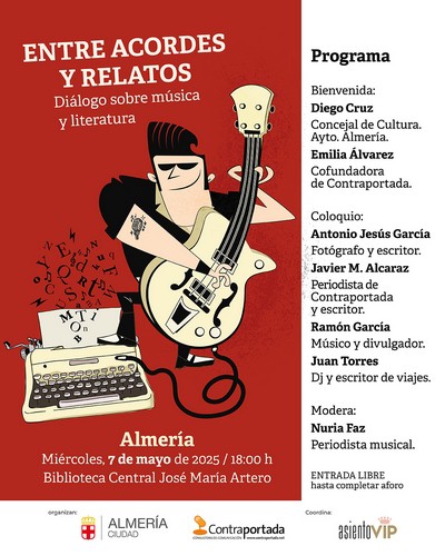 Coloquio sobre música y literatura en la Biblioteca Central de Almería