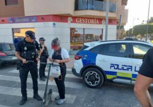 Campaña de control en el uso de patinetes eléctricos en El Ejido