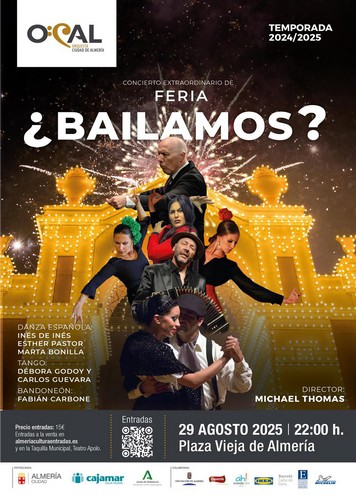 Gran concierto de la OCAL en la Feria de Almería el 29 de agosto