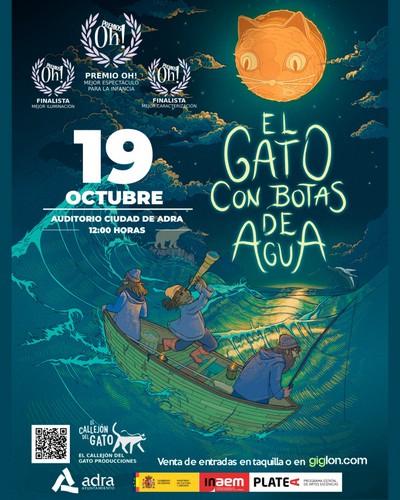 Festival de Títeres D´Hilos en Adra: ‘El Gato con Botas de Agua’
