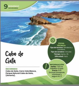 Nueva salida senderista a Cabo de Gata este domingo