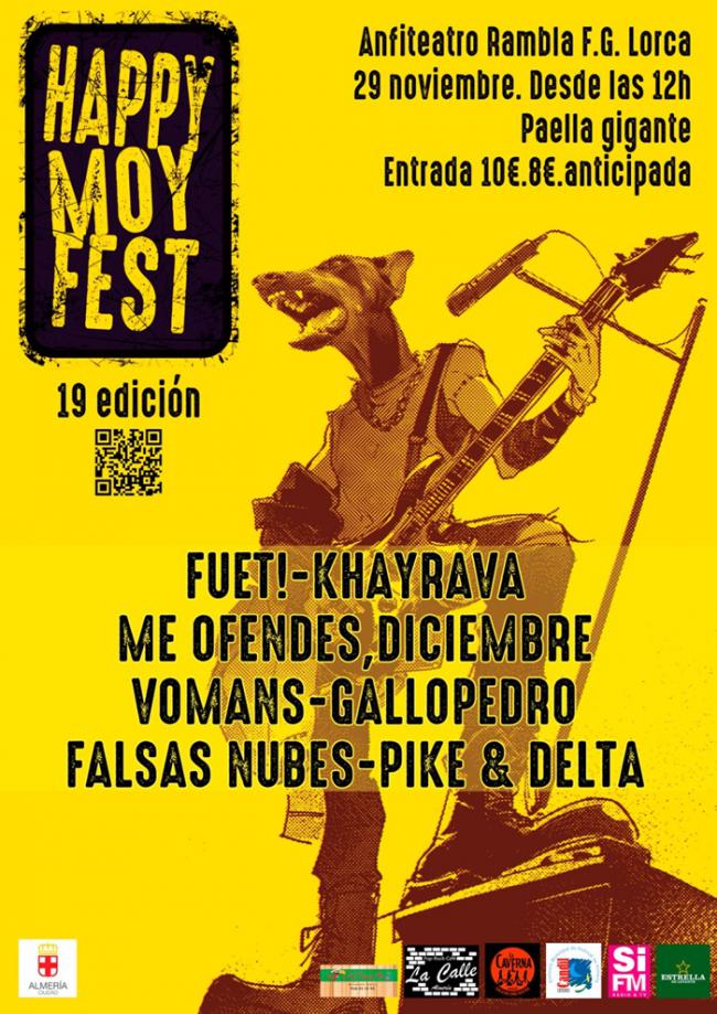 El Área de Cultura apoya una vez más a la escena musical almeriense más alternativa con Happy Moy Fest
