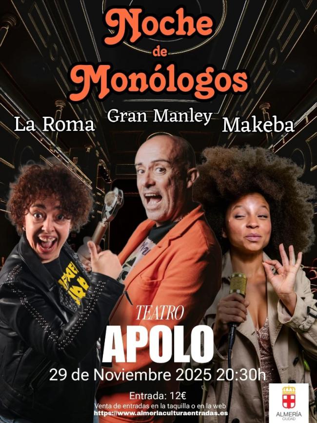 Triple ración de monólogos en el Teatro Apolo con La Roma, Gran Manley y Makeba