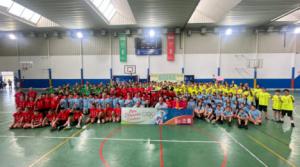 Las Miniolimpiadas Escolares reúnen a 250 alumnos en el Pabellón de Deportes de Huércal de Almería