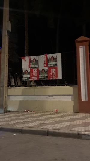 El PSOE denuncia vandalismo contra su cartelería en la provincia de Almería