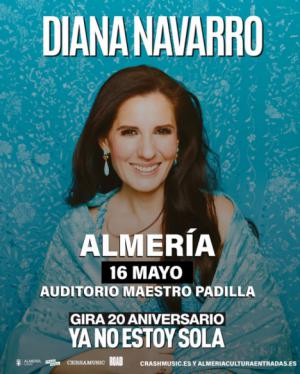Diana Navarro celebrará con Almería este sábado sus primeros 20 años en la primera línea de la música española