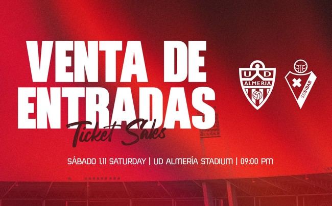 Entradas a la venta para el Almería-Éibar del sábado