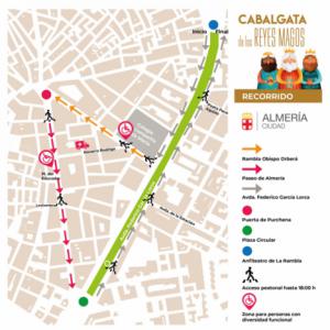 Los Reyes Magos repartirán 13.000 kilos de caramelos en la Cabalgata de Almería
