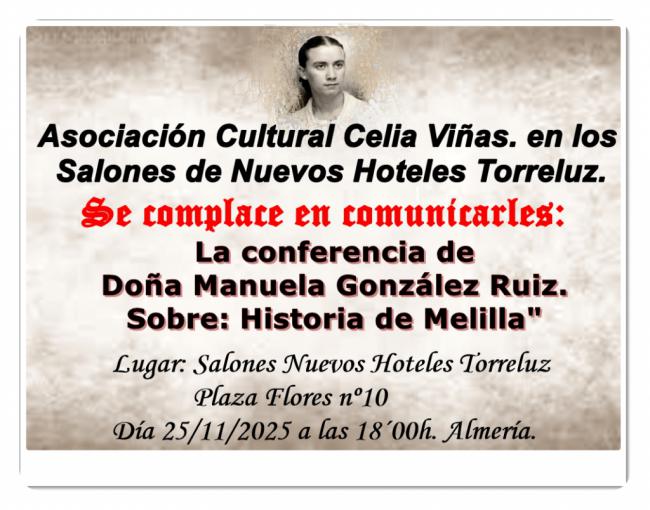 Conferencia sobre la historia de Melilla con la asociación cultural Celia Viñas