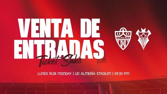 Entradas ya a la venta para Almería-Albacete