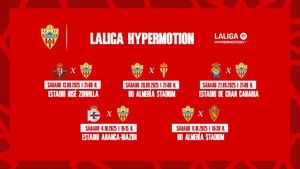 Rivales de peso en el camino del Almería