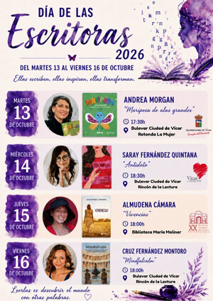 Vícar conmemora el Día de las Escritoras con encuentros literarios