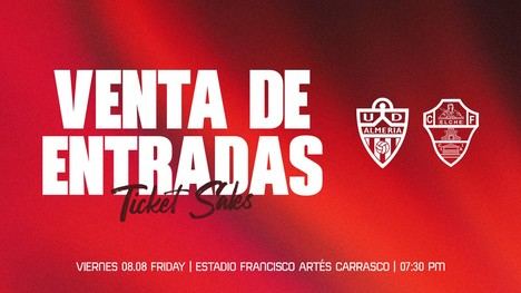 Entradas a la venta para el Almería-Elche en Lorca