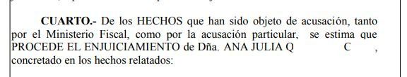 Apertura de juicio por el asesinato de Gabriel con la vista puesta en la hija muerta de Ana Julia