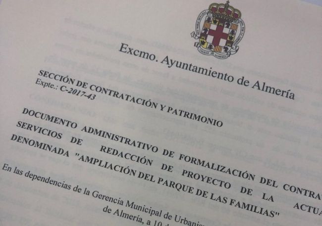 Firmado el contrato para la redacción del proyecto de la segunda fase del Parque de las Familias