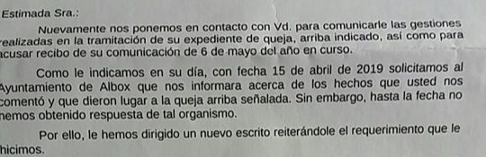 El alcalde de Albox 'pasa' del Defensor del Pueblo