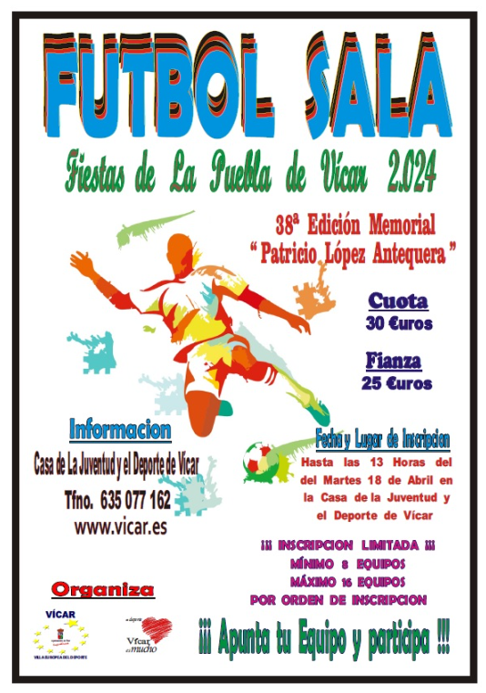 El XXXVIII Memorial de Fútbol Sala Patricio López Antequera abre inscripciones
