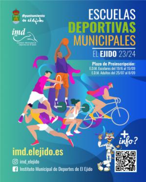 Abierto el plazo de preinscripción de las Escuelas Deportivas Municipales Escolares de El Ejido