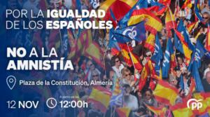 El PP anima a acudir a la manifestación del domingo contra la amnistía