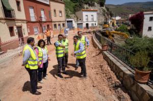 El presidente de Diputación visita las obras de emergencia en Canjáyar