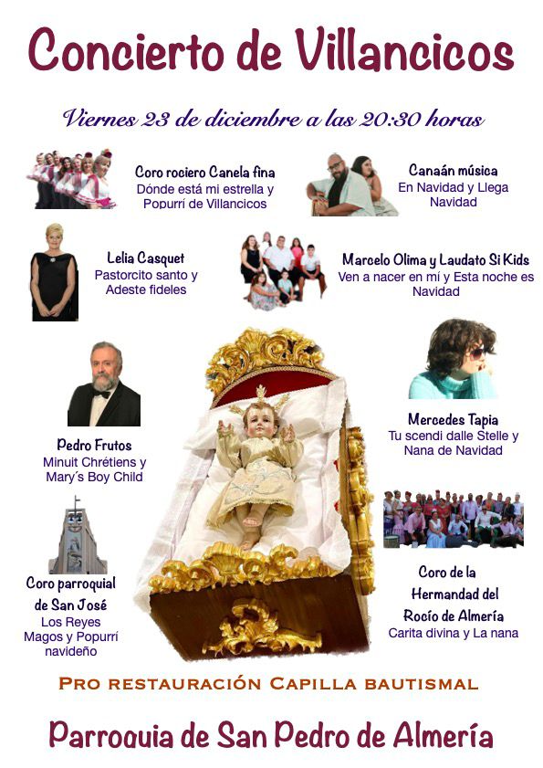 Tres coros, dos grupos y tres solistas en el concierto gratuito de villancicos en San Pedro