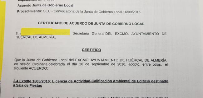 El Edificio Multiusos de Huércal de Almería sí tiene licencia