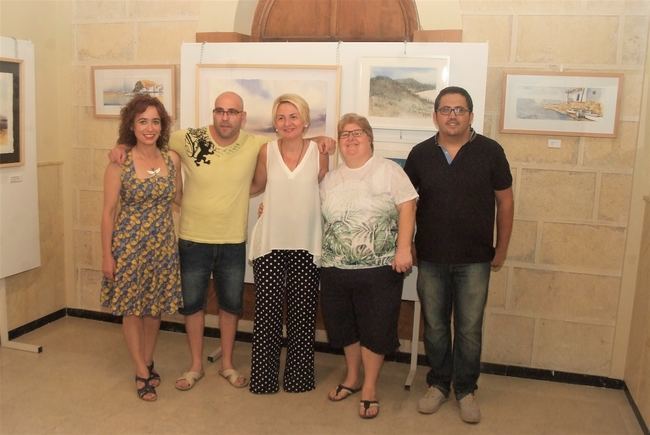 Dory Ruiz, María Ángeles Jiménez, Juan Antonio Maldonado y Antonio Caballero exponen sus acuarelas en el Faro de Roquetas