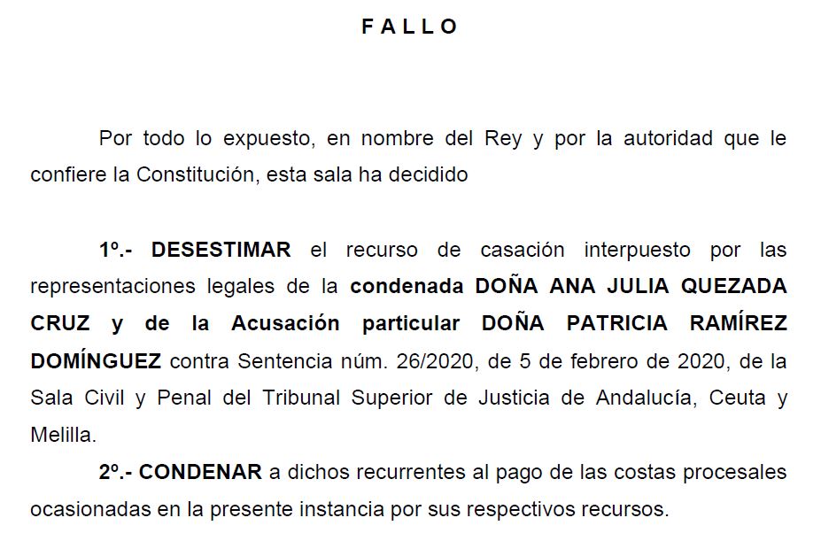 Confirman la condena de Ana Julia Quezada por el asesinato de Gabriel