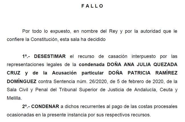 Confirman la condena de Ana Julia Quezada por el asesinato de Gabriel