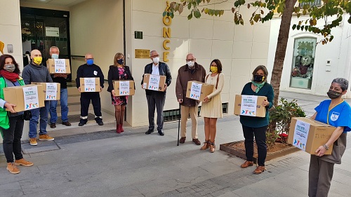 La ONCE de Almería dona 111.111 kilos de alimentos en un mes