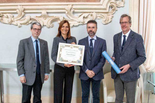 Manuel Berenguel recibe el título ‘Honorary Visiting Professor’ de la Universidad de Brescia