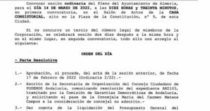 Se oficializa la expulsión de Podemos de su edil en la capital almeriense