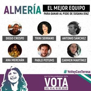 Los de Teresa Rodríguez solicitan un debate entre candidaturas de Podemos en Almería