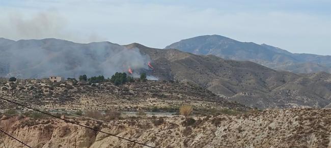 El Plan Infoca logra estabilizar el incendio en Los Terreros de Cantoria