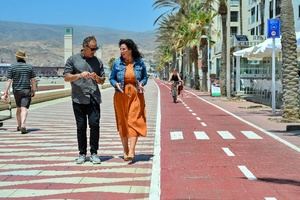 El carril-bici del Paseo Marítimo ya ha sido mejorado
