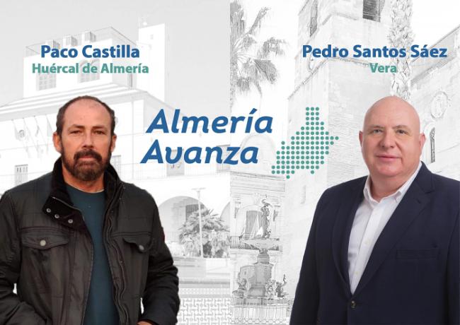 Paco Castilla y Pedro Santos Sáez serán candidatos de Almería Avanza en Huércal de Almería y Vera
