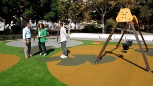 Restaurada zona infantil en Parque San Isidro