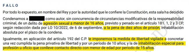 La Ley Montero rebaja dos años la condena al violador de una niña en Almería