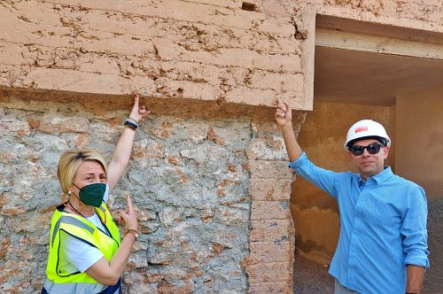 Las obras del Muro de la Vela de la Alcazaba acabarán a finales de junio