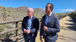 Subdelegado del Gobierno visita obras de vía verde en Lucainena de las Torres