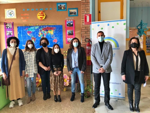 La viceconsejera de Educación y el delegado visitan el IES Francisco Montoya y EI Sol de Portocarrero de Las Norias