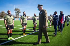 La Selección del Ejército de Tierra y URA Almería estrenan el nuevo Campo de Rugby de la Base de Viator
