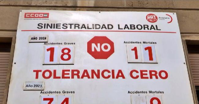Protesta sindical por accidente laboral en El Ejido