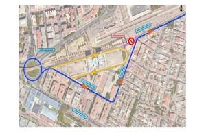 Cortes de tráfico en Almería por obras de drenaje del soterramiento
