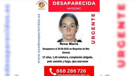 Colaboración ciudadana para hallar a menor desaparecida en Roquetas de Mar