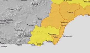 Lluvias y tormentas ponen en alerta naranja al Levante almeriense