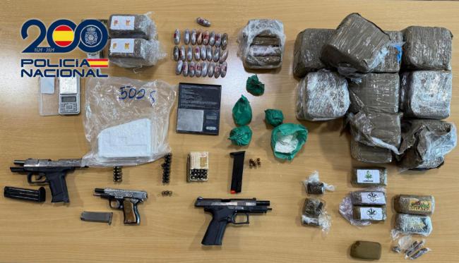 Desmantelado un ‘narcopiso’ en el Quemadero con 12 kilos de droga y tres pistolas